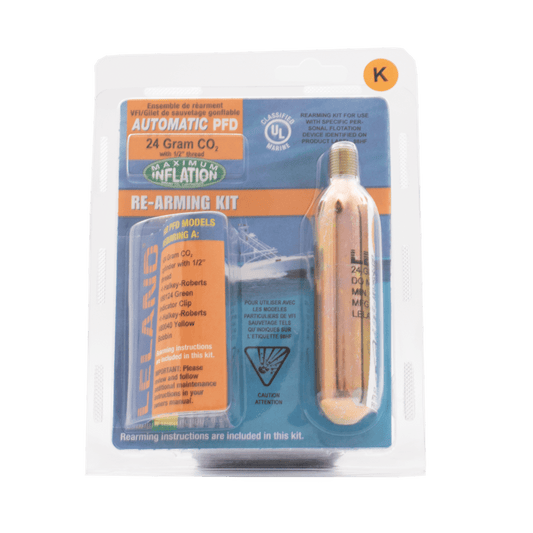 Automatic PFD Vest Rearming Kit 24g by Leland, available through BOTE