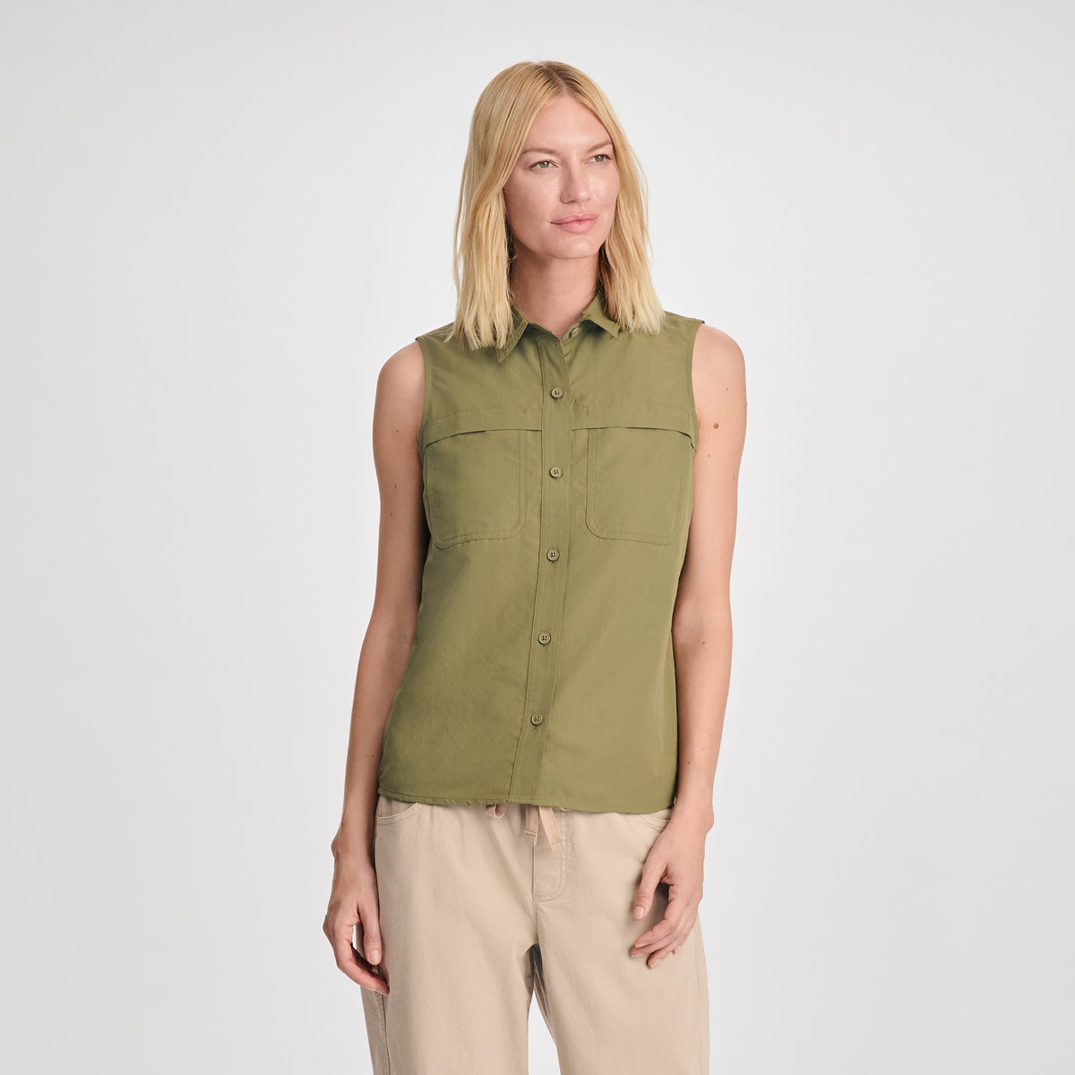 Eddie Bauer Women's Rainier Ripstop Sleeveless Shirt alternate view 5