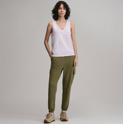 Eddie Bauer Women's Sunwashed Cotton V-Neck Tank alternate view 3