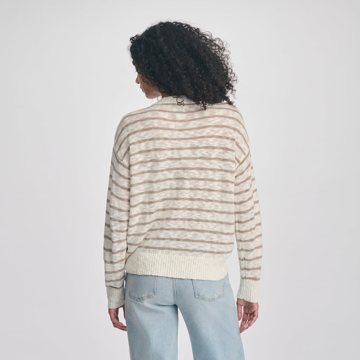 Eddie Bauer Women's Slub Stripe Crew Neck Sweater alternate view 1