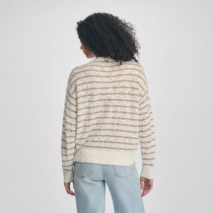 Eddie Bauer Women's Slub Stripe Crew Neck Sweater alternate view 1
