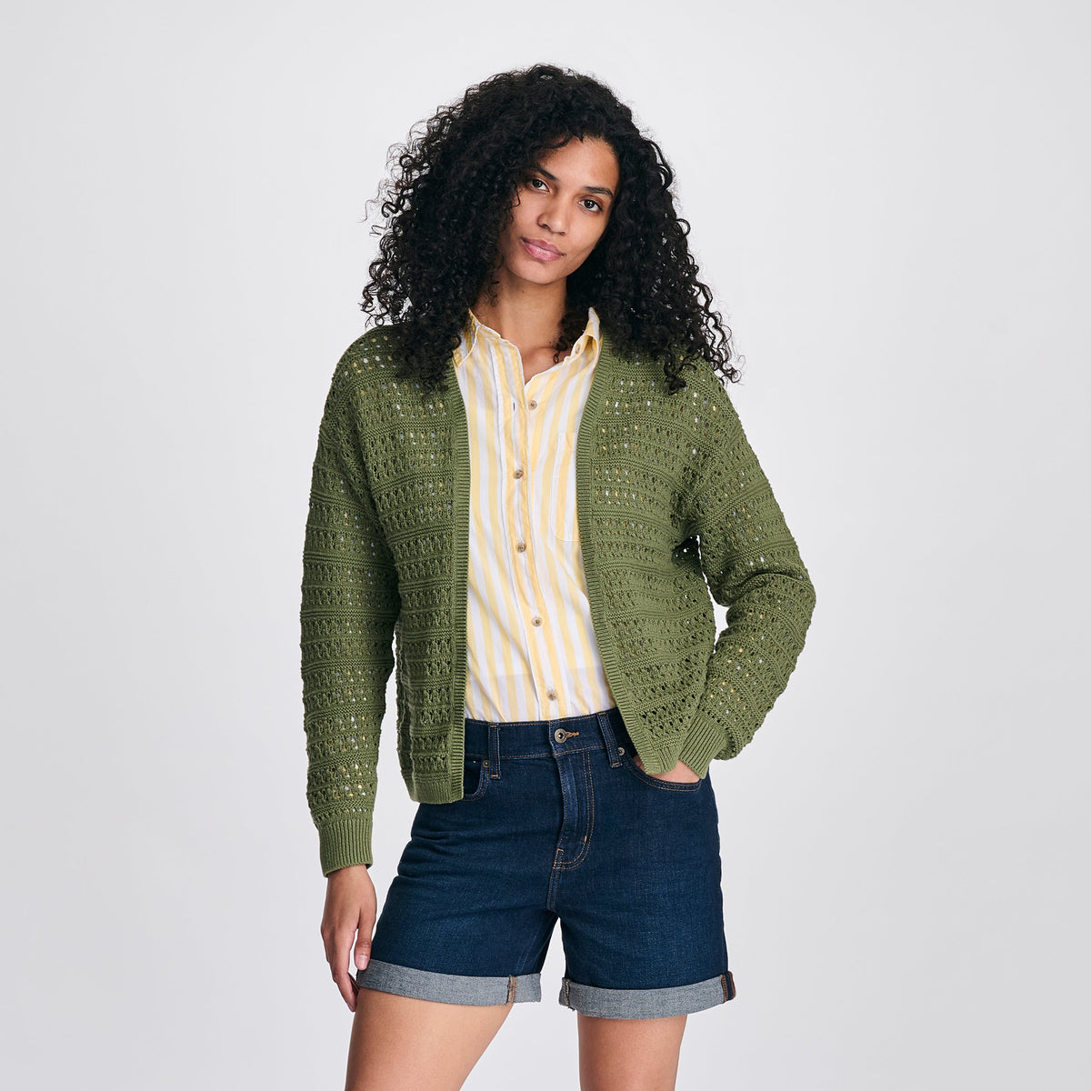 Eddie Bauer Women's Open Stitch Cardigan alternate view 3