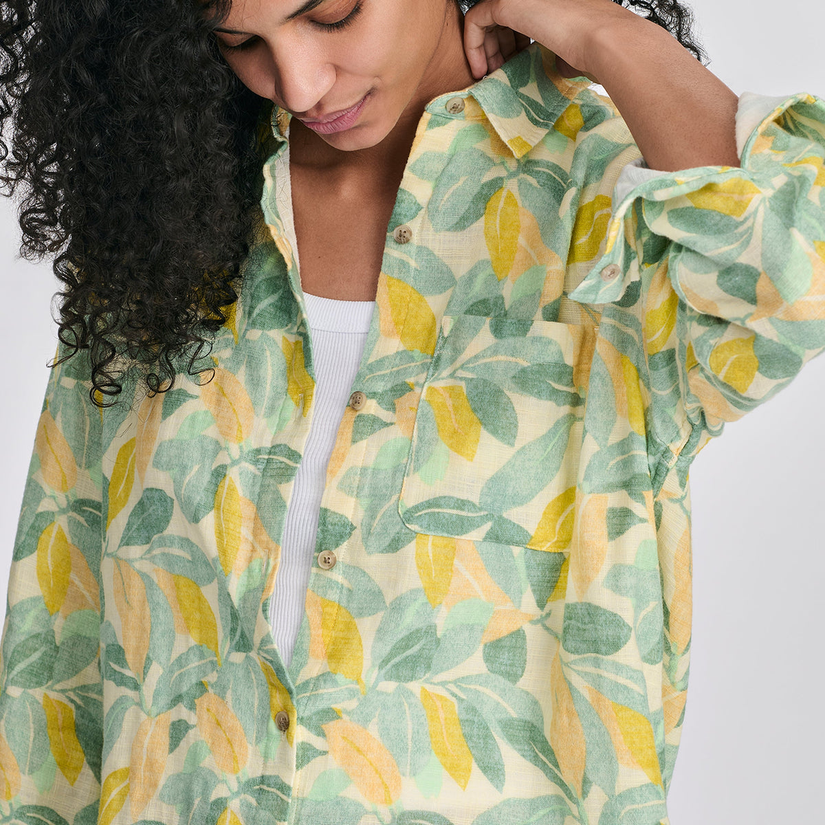 Eddie Bauer Women's Woven Printed Cotton Long Sleeve Shirt alternate view 2