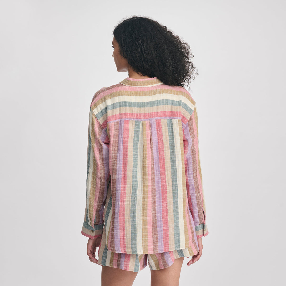 Eddie Bauer Women's Woven Stripe Cotton Long Sleeve Shirt alternate view 1