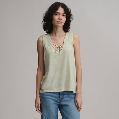 Eddie Bauer Women's Sunwashed Cotton Tie Front Tank alternate view 4