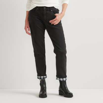 Eddie Bauer Women's Boyfriend Flannel-Lined Jeans product image