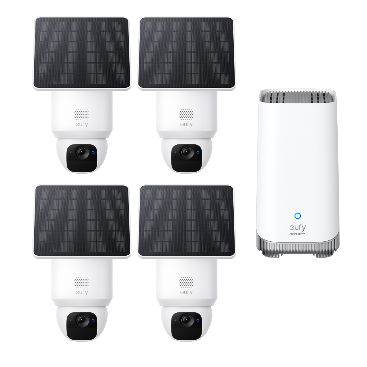 eufy SoloCam E30 (4-Pack) + eufy Homebase™3