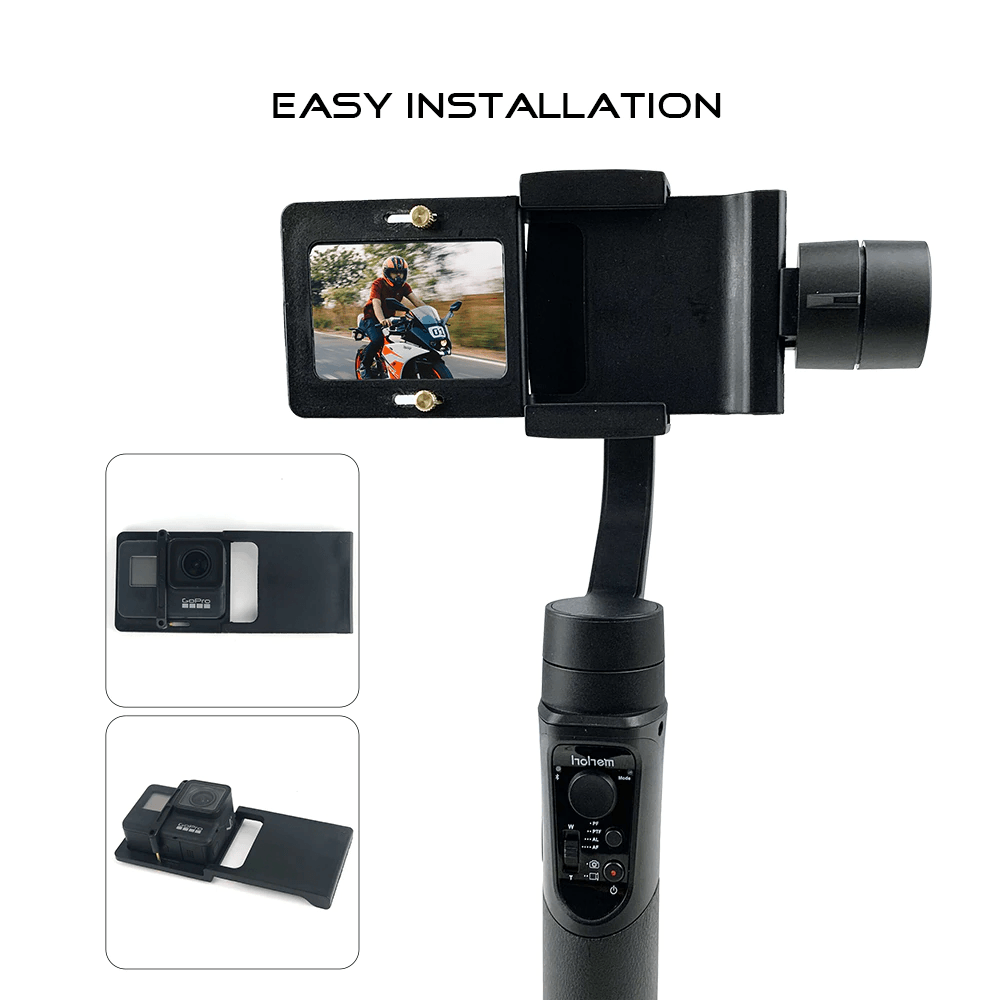 Hohem Action Camera Mount plate adapter for Hohem iSteady Mobile Plus gimbal alternate view 4
