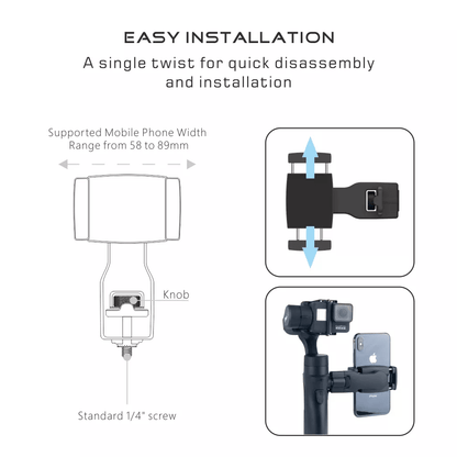 Hohem Smartphone Holder for Pro 4/3/Mobile+/MT2 Gimbals alternate view 3