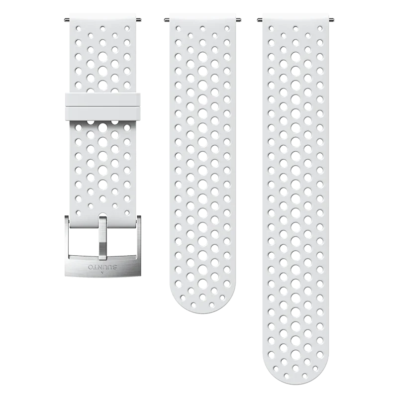 Suunto 24mm Athletic 1 Silicone Strap White Steel Size S+M