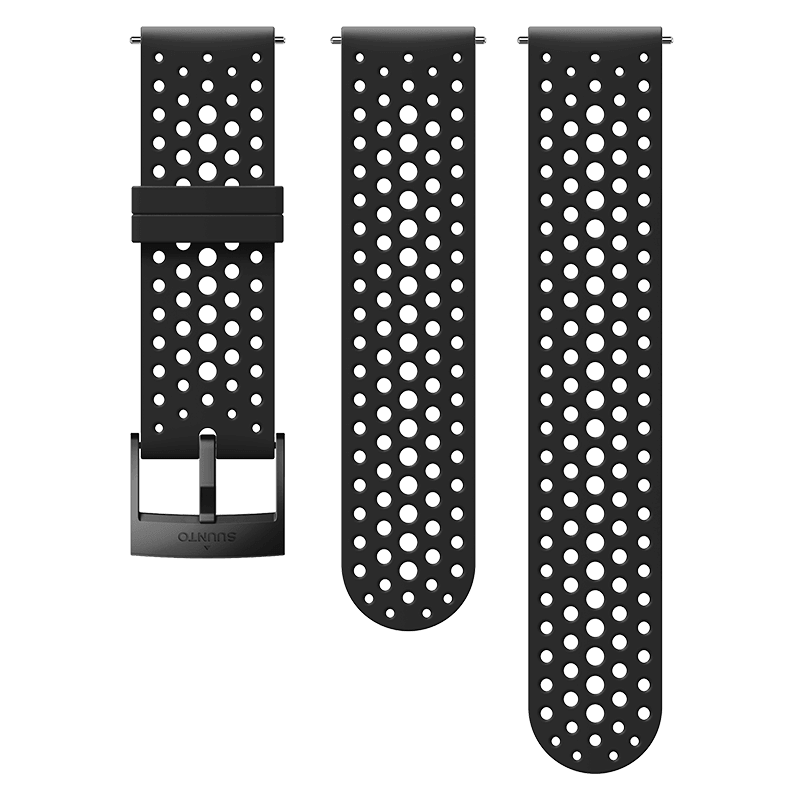 Suunto 24mm Athletic 1 Silicone Strap Black Black Size S+M