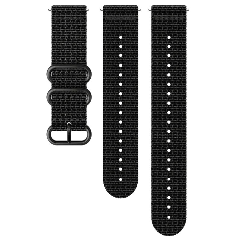 Suunto 24mm Explore 2 Textile Strap Black Black Size M+L