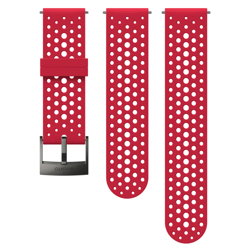 Suunto 24mm Athletic 1 Silicone Strap Red Grey Size S+M
