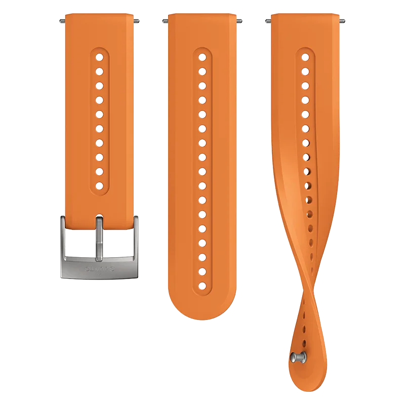 Suunto 24mm Athletic 7 Silicone Strap Granite Orange Size S+M