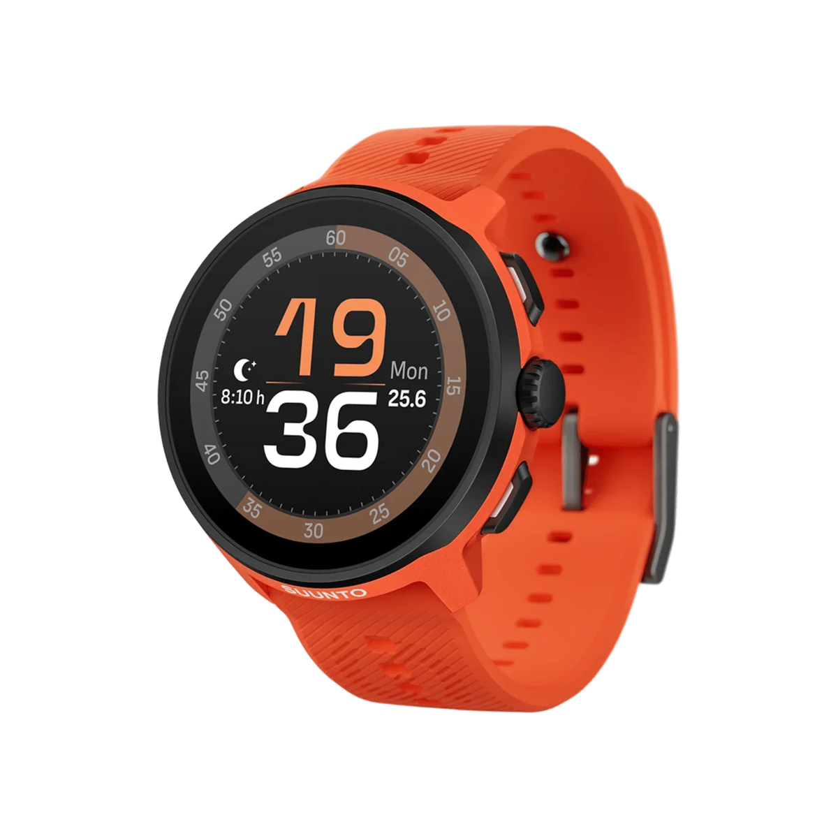 Suunto Run Coral Orange with Silicone Strap